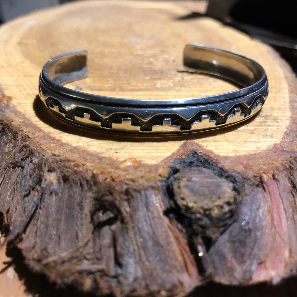 Tommy Singer stamped sterling silver bracelet